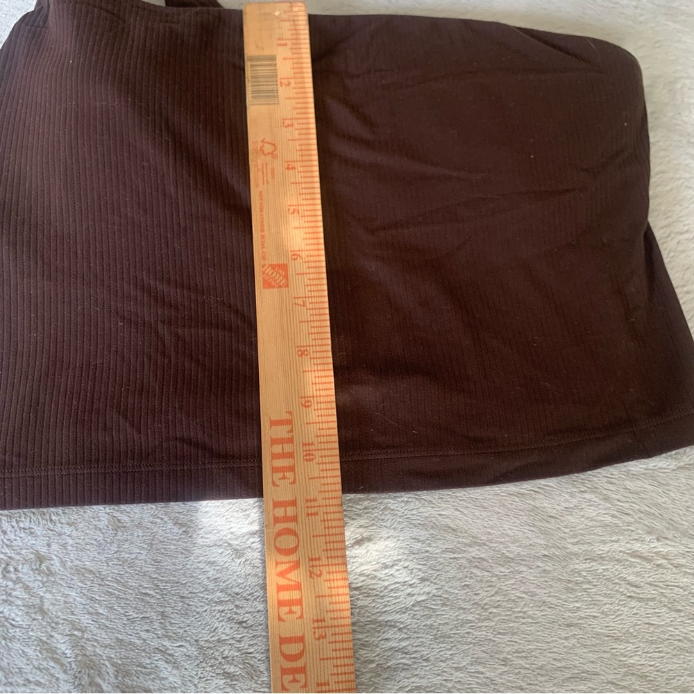 Lululemon Ribbed Nulu Asymmetrical Yoga Bra Light Support Java Sz 12 Brown - Picture 5 of 7